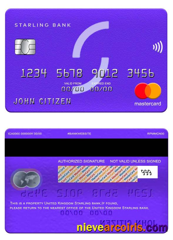 United Kingdom Starling bank mastercard